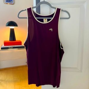 Tracksmith ‘Twilight’ Running Tank — Medium, Wine
